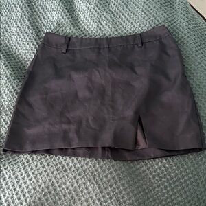 Princess Polly Black Mini Skirt with Front Slit